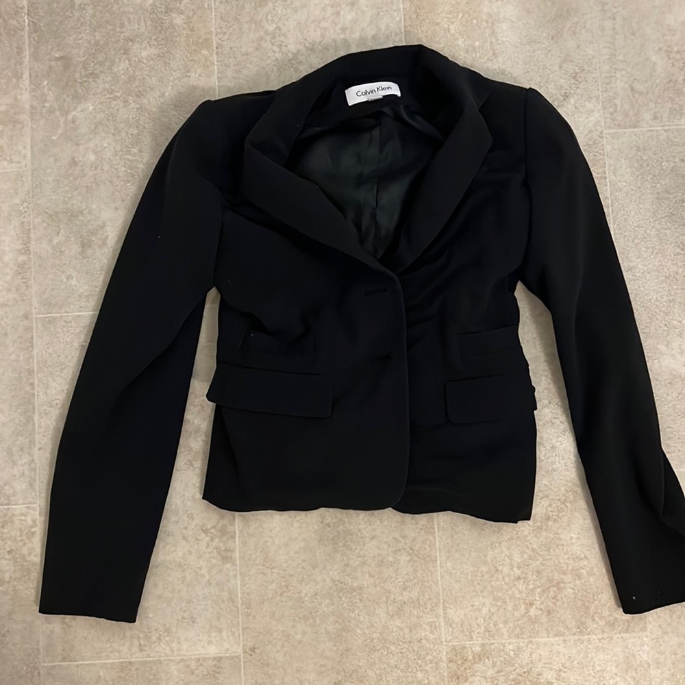Calvin Klein black blazer size 2